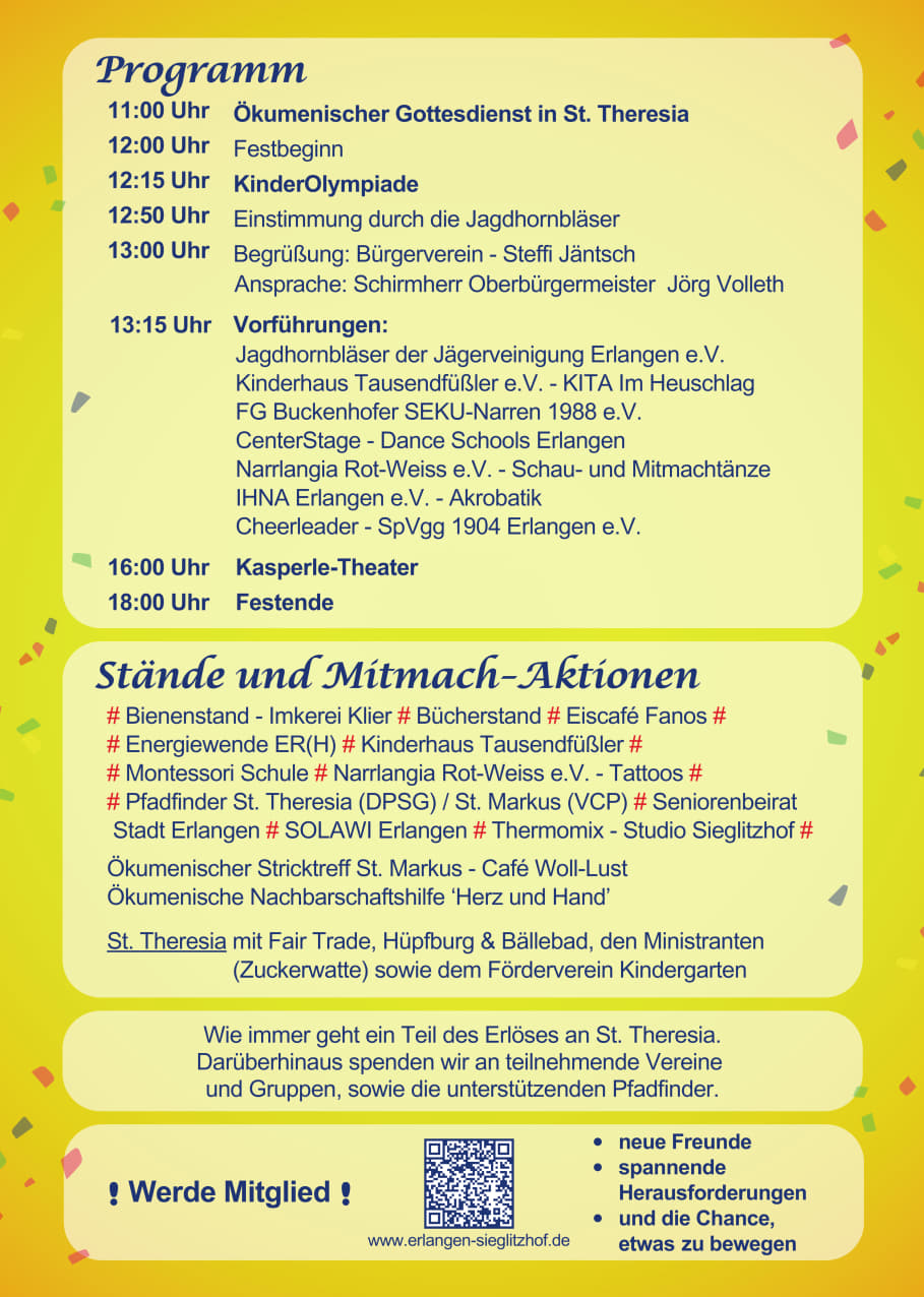 St. Theresia in action und Sieglitzhofer Bürgerfest 2026