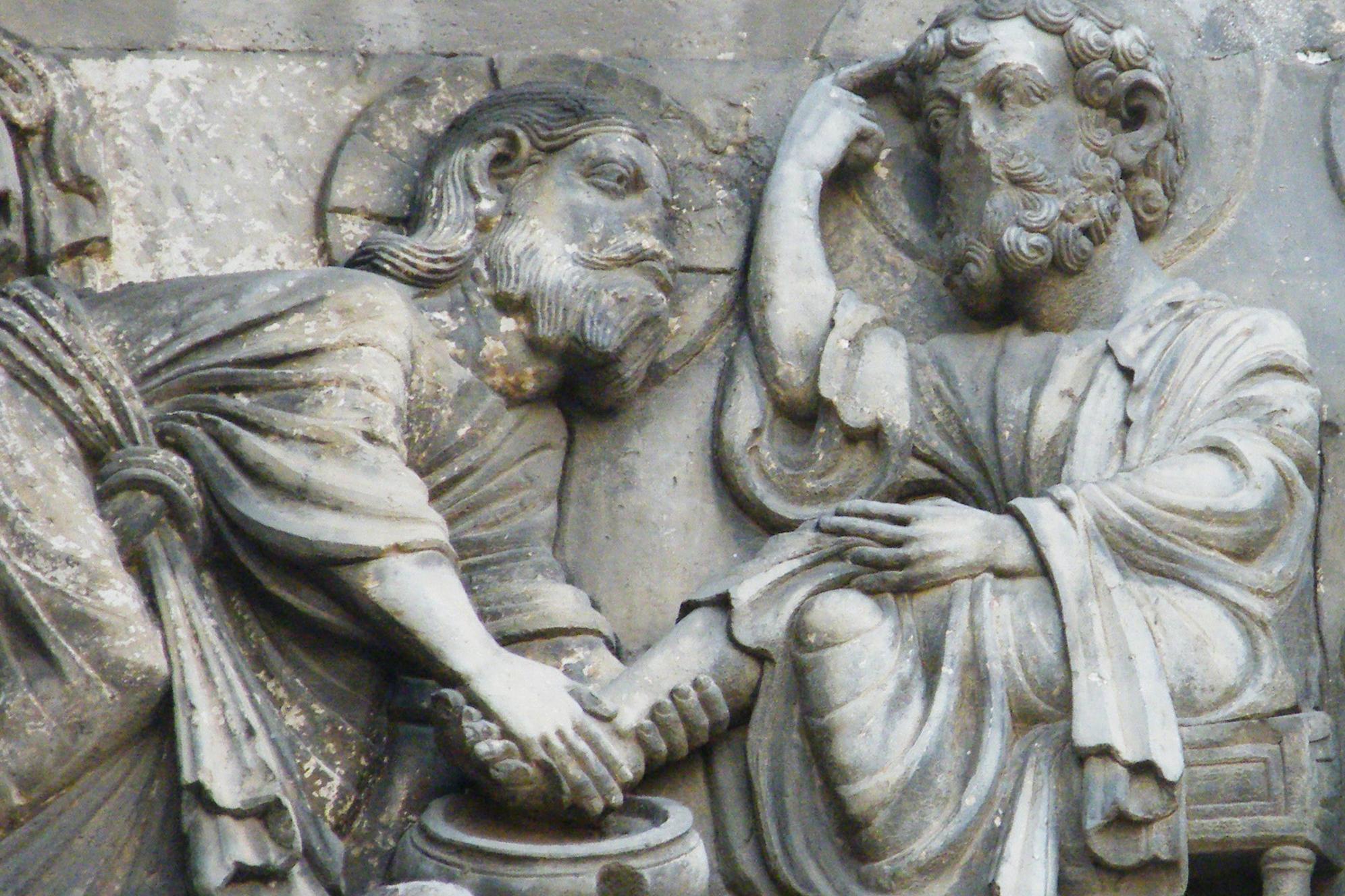 Portal der Abteikirche St.  Gilles du Gard in Südfrankreich
