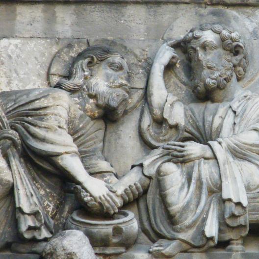 Portal der Abteikirche St.  Gilles du Gard in Südfrankreich