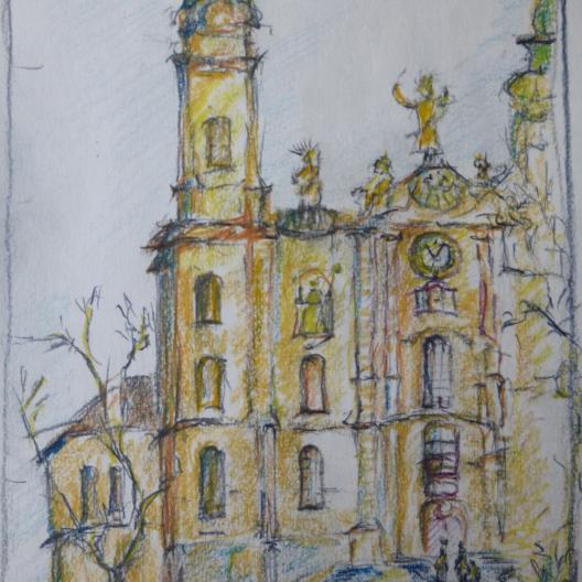 Zeichnung von Vierzehnheiligen